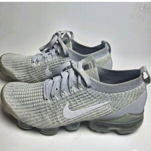Size 7.5 Nike Air VaporMax Flyknit 3 Platinum Womens Running Shoes AJ6910-100